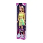 Papusa Steffi Love Neon Style galben, 29 cm, tinuta fashion