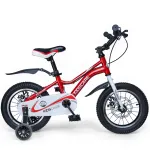 Bicicletă pentru copii 2-4 ani KidsCare 12 inch, cu roți ajutătoare, roșie
