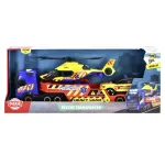 Set camion transportor de salvare cu 3 vehicule, lumini si sunete