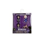 Set 4 figurine metalice Wednesday Addams, Enid si Thing, 6,5 cm