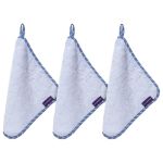 Set 3 prosopele din bambus pentru bebelusi Clevamama, albastre