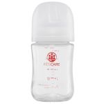 Biberon din sticla borosilicat 160 ml KidsCare cu tetina din silicon