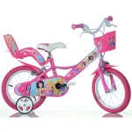 Bicicletă pentru copii Princess Dino Bikes 14 inch, roz-alb
