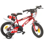 Bicicletă pentru copii Dino Bikes 412, 12 inch, roșie, cu roți ajutătoare