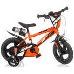 Bicicletă pentru copii Dino Bikes R88, 12 inch, orange, cu roți ajutătoare
