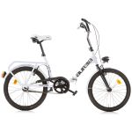 Bicicletă pliabilă pentru copii Aurelia Dino Bikes, 20 inch, alb