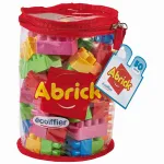 Set de construit Abrick multicolor, 50 piese, pentru copii 2+ ani