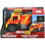 MAJORETTE MASINA DE POMPIERI MERCEDES UNIMOG U530 CU SUNETE SI LUMINI
