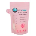 Set 100 pungi pentru stocarea laptelui matern KidsCare 200 ml cu fermoar dublu