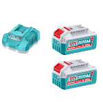 TOTAL - KIT 2 BATERII SI INCARCATOR - 20V - 4.0Ah