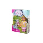 Papusa Evi Love cu catel si set de plimbare in ploaie, 12 cm