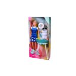 Papusa Steffi Love cu set pentru baia bebelusului si accesorii