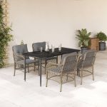 Set mobilier pentru grădină, 5 piese, cu perne, bej, poliratan GartenMobel Dekor