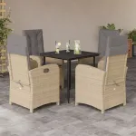 Set mobilier pentru grădină, 5 piese, cu perne, bej, poliratan GartenMobel Dekor