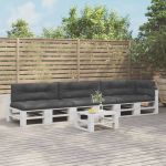 Perne de paleți, 7 buc., negru, material textil GartenMobel Dekor