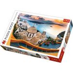 Puzzle Trefl 1000 piese Santorini, peisaj premium pentru 12+ ani