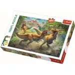 Puzzle Trefl 160 piese cu dinozauri în luptă pentru copii 6+ ani