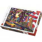 Puzzle Trefl 1000 piese New York în culori, multicolor, 12+ ani