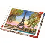 Puzzle Trefl 500 piese cu peisaj Romanticul Paris