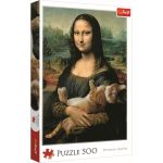 Puzzle Trefl 500 piese Mona Lisa cu pisică, multicolor, 10+ ani
