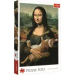 Puzzle Trefl 500 piese Mona Lisa cu pisică, multicolor, 10+ ani