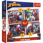 Puzzle Trefl 4 în 1 Spiderman pentru copii 4+ cu 35, 48, 54 și 70 piese