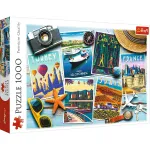 Puzzle Trefl 1000 piese Carti Postale multicolor, 12+ ani