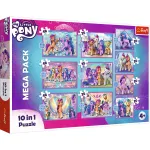 Puzzle Trefl 10 in 1 My Little Pony - Poneii Stralucitori, 4+ ani