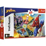 Puzzle Trefl Spiderman 60 piese pentru copii 4+ ani, multicolor