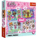 Puzzle Trefl LOL Surprise 4 în 1 Cunoaște Păpușile, 4+ ani