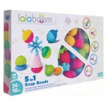 Joc Montessori senzorial pentru bebe Lalaboom, 36 piese colorate