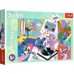 Puzzle Trefl Stitch, 100 piese, Amintirile lui Stitch, 5+ ani