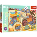 Puzzle Trefl 200 piese cu Stitch la plajă pentru copii 7+