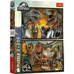 Puzzle Trefl 2x200 piese Jurassic World Lumea Preistorică, 7+
