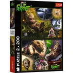 Puzzle Trefl 2x200 piese Marvel I Am Groot pentru copii 7+ ani