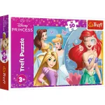 Puzzle Trefl Disney Princess, 30 piese, Prințese Fericite, 3+ ani