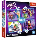 Puzzle Trefl 4 în 1 Disney Inside Out 2 - O lume plină de emoții