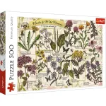Puzzle Trefl 500 piese cu plante și flori sălbatice, multicolor