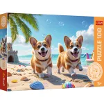 Puzzle Trefl 100 piese Cățel Corgi pentru copii 5+ ani, multicolor