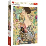 Puzzle Trefl 1000 piese Gustav Klimt Doamna cu Evantai Art Collection