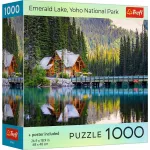 Puzzle Trefl 1000 piese Lacul Emerald, Parcul National Yoho, cu poster inclus