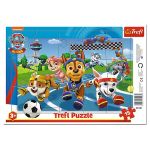 Puzzle Trefl cu 15 piese și cadru, Patrula Cățelușilor, 3+ ani