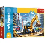 Puzzle Trefl cu 60 piese Excavator, pentru copii 4+