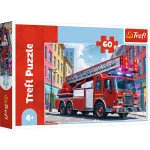 Puzzle Trefl cu 60 piese, Mașină de Pompieri, 4+ ani