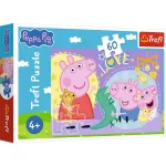 Puzzle Trefl Peppa Pig, 60 piese, Purcelușul Fericit, 4+ ani