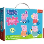 Puzzle copii Trefl Baby Peppa Pig, 4 puzzle-uri, 18 piese, 2+ ani