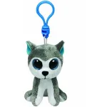 Breloc din plus Ty Slush, catelus multicolor, 8.5 cm