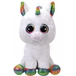 Jucarie de plus TY Pixy unicorn alb, 42 cm, moale si adorabila