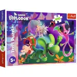 Puzzle Trefl 100 piese Diplodok și prietenii săi, 5+