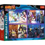 Puzzle Trefl 4x250 piese Naruto Shippuden - Aventurile lui Naruto Uzumaki